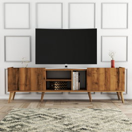 Hanah Home Lotus - 1340 Mueble de TV Rústico Bohemio Nogal